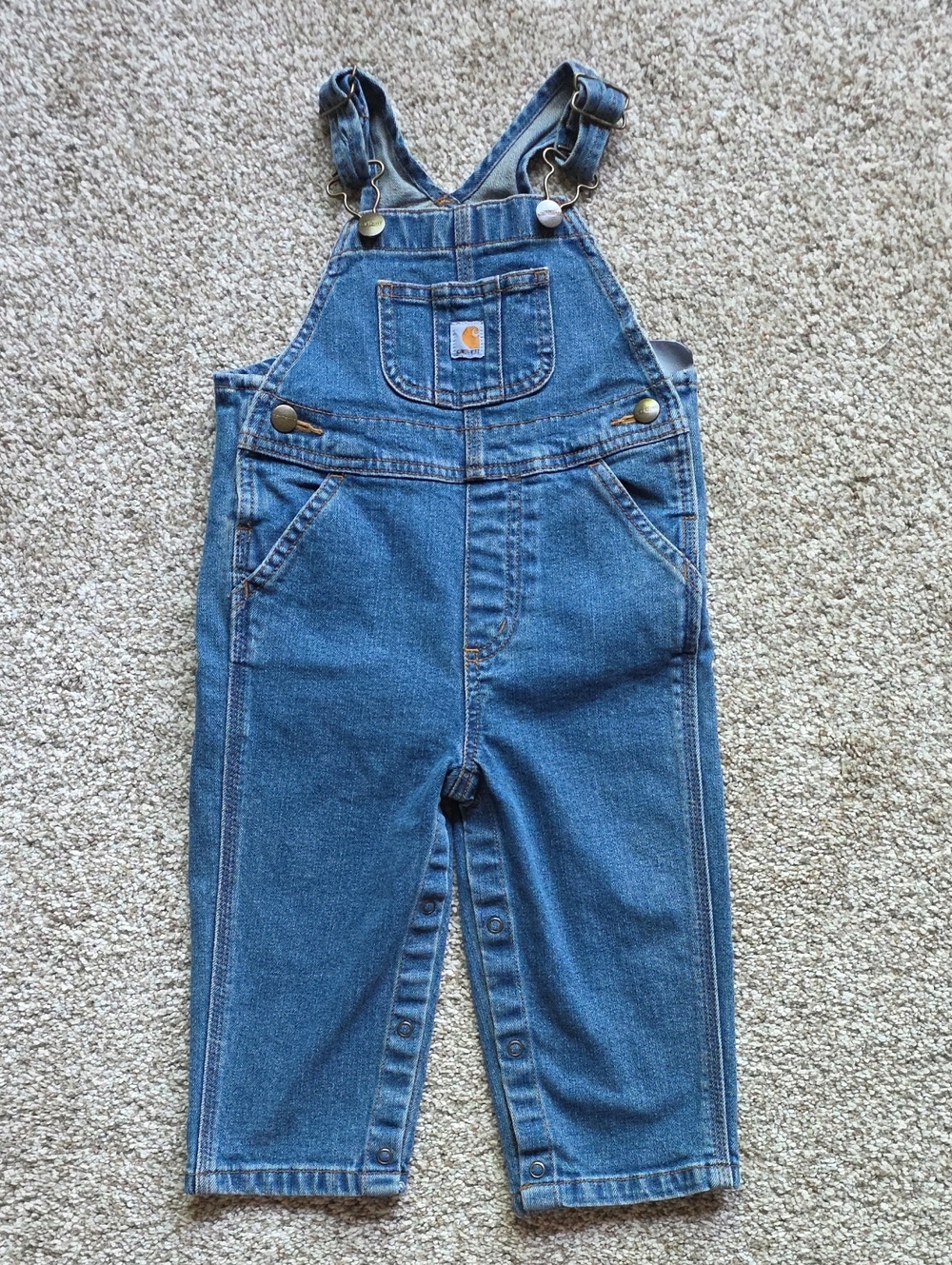 Carhartt Kids Medium Blue Denim Overalls